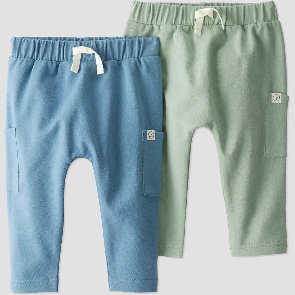 Lot de 2 joggers en coton bio bébé - Unisexe