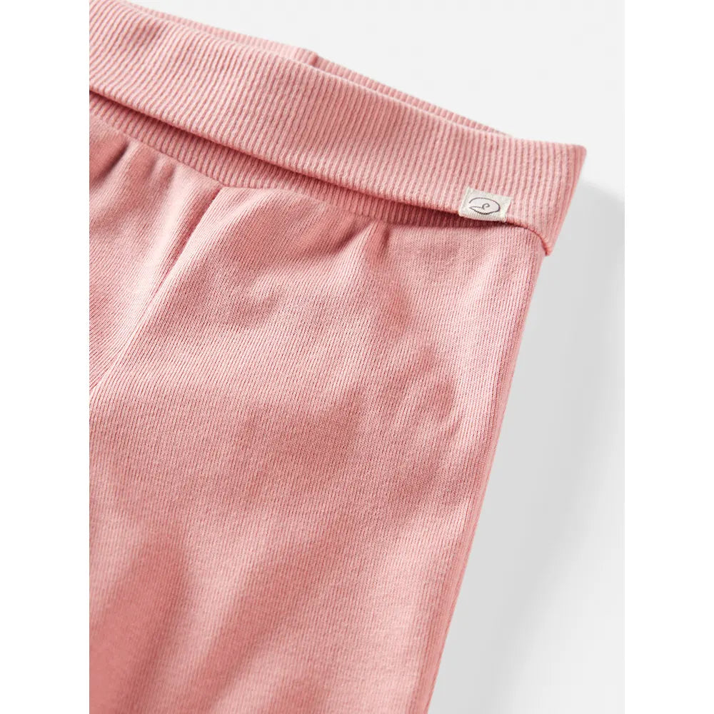 Lot de 2 joggers évolutifs en coton bio bébé fille