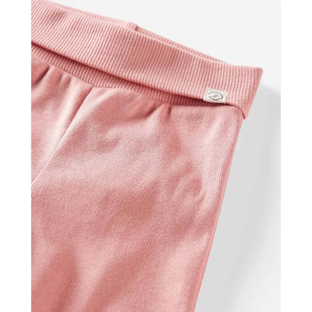 Lot de 2 joggers évolutifs en coton bio bébé fille