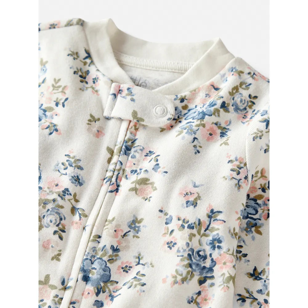 Pyjama dors-bien en coton bio - Imprimé floral