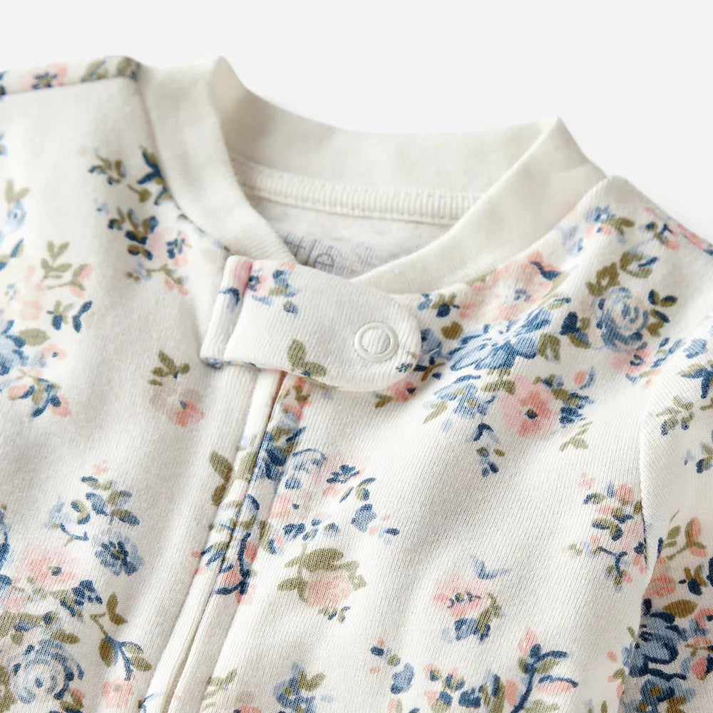 Pyjama dors-bien en coton bio - Imprimé floral