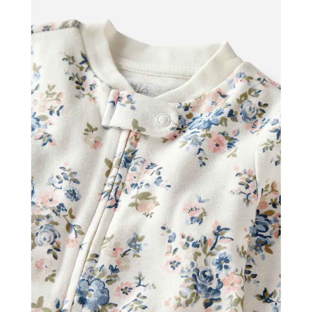Pyjama dors-bien en coton bio - Imprimé floral