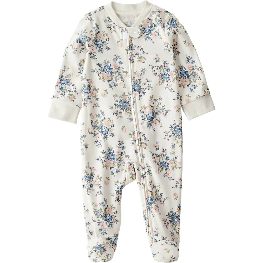 Pyjama dors-bien en coton bio - Imprimé floral