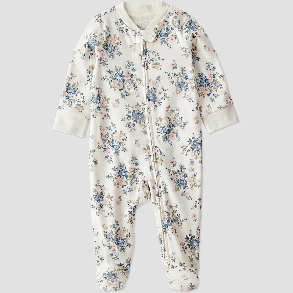 Pyjama dors-bien en coton bio - Imprimé floral