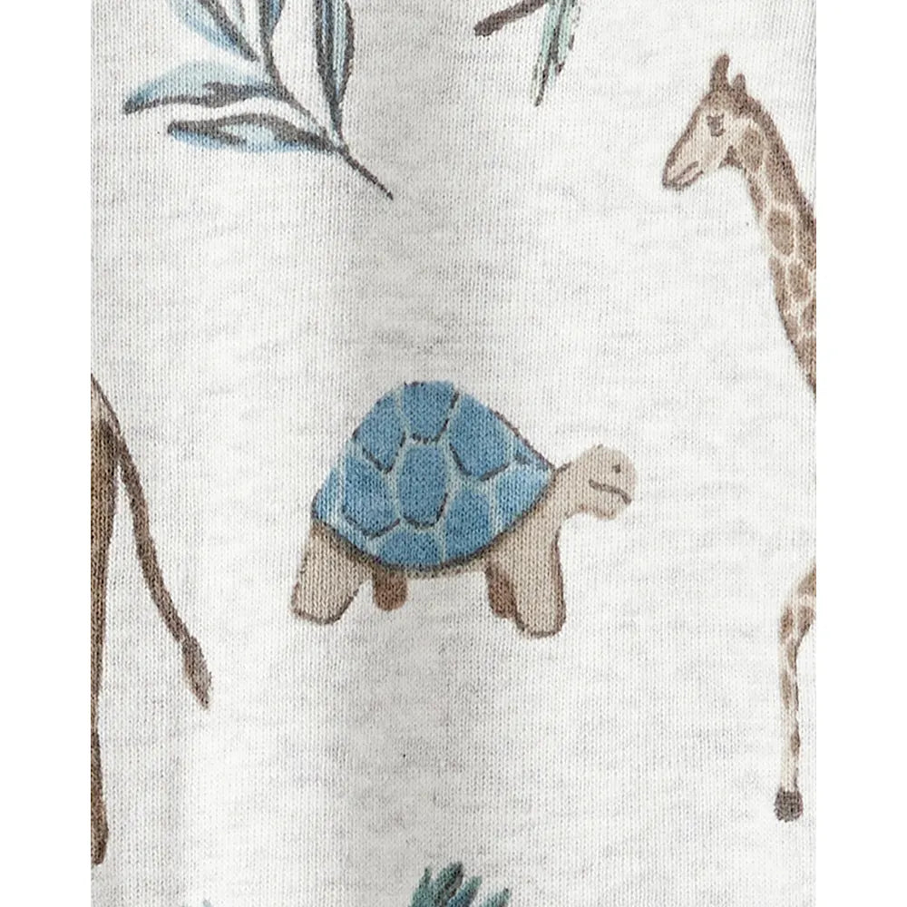 Pyjama dors-bien en coton bio - Imprimé safari