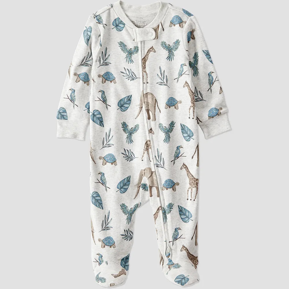 Pyjama dors-bien en coton bio - Imprimé safari