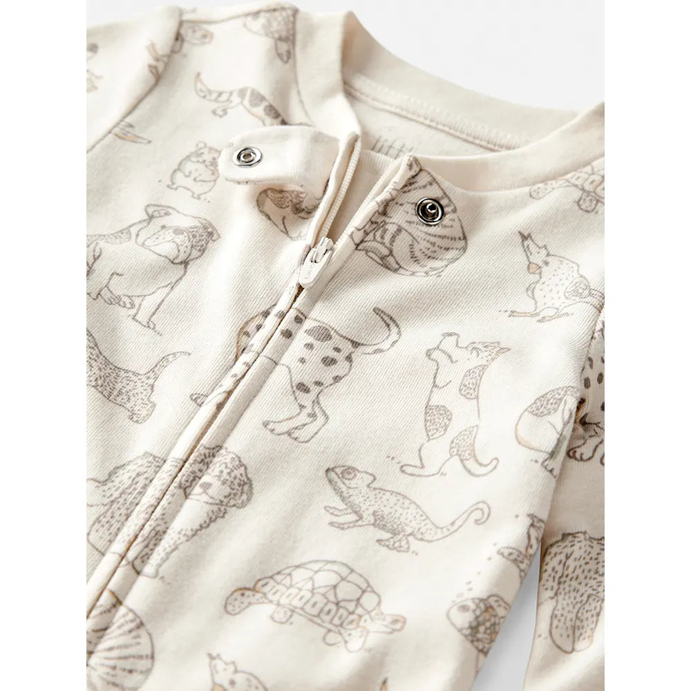 Pyjama dors-bien en coton bio - Imprimé animal