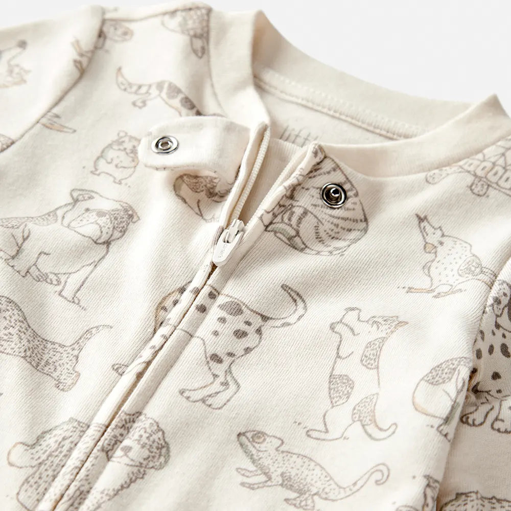 Pyjama dors-bien en coton bio - Imprimé animal