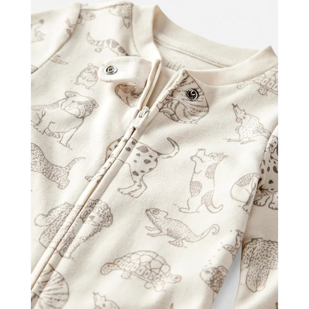 Pyjama dors-bien en coton bio - Imprimé animal