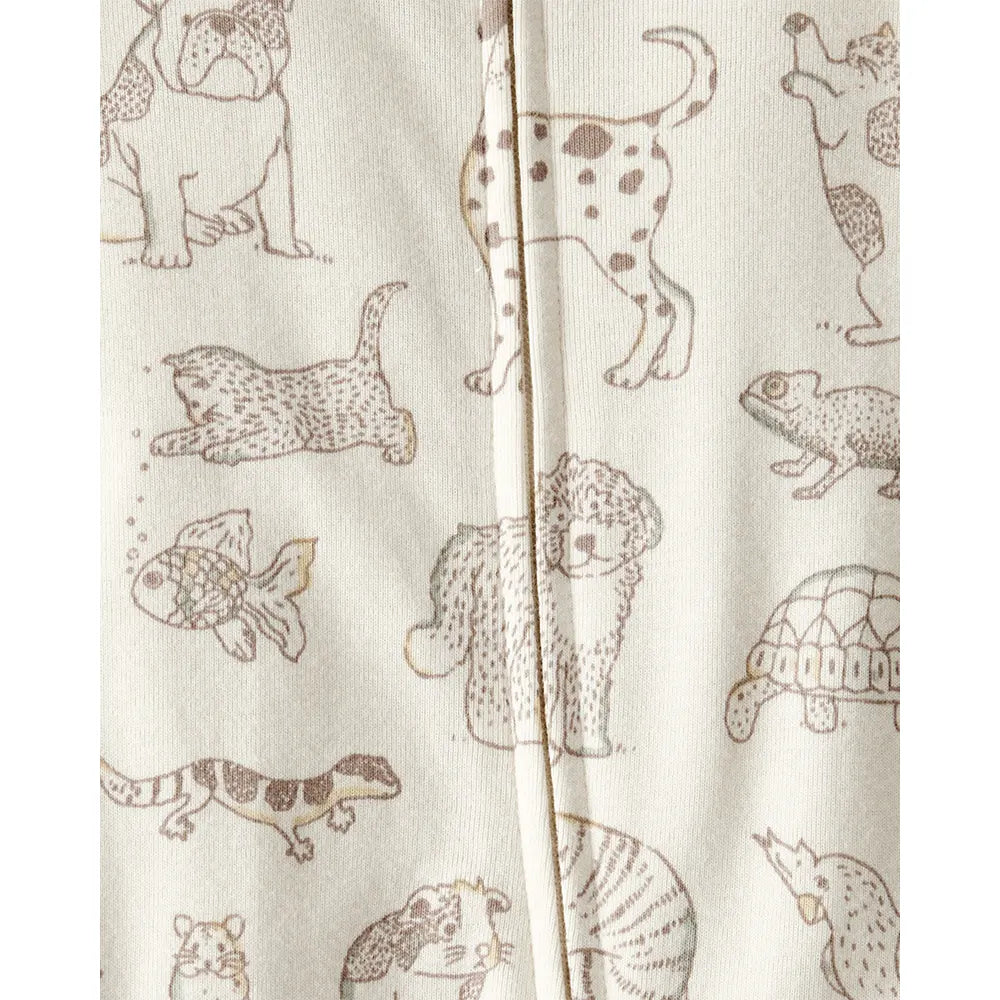 Pyjama dors-bien en coton bio - Imprimé animal
