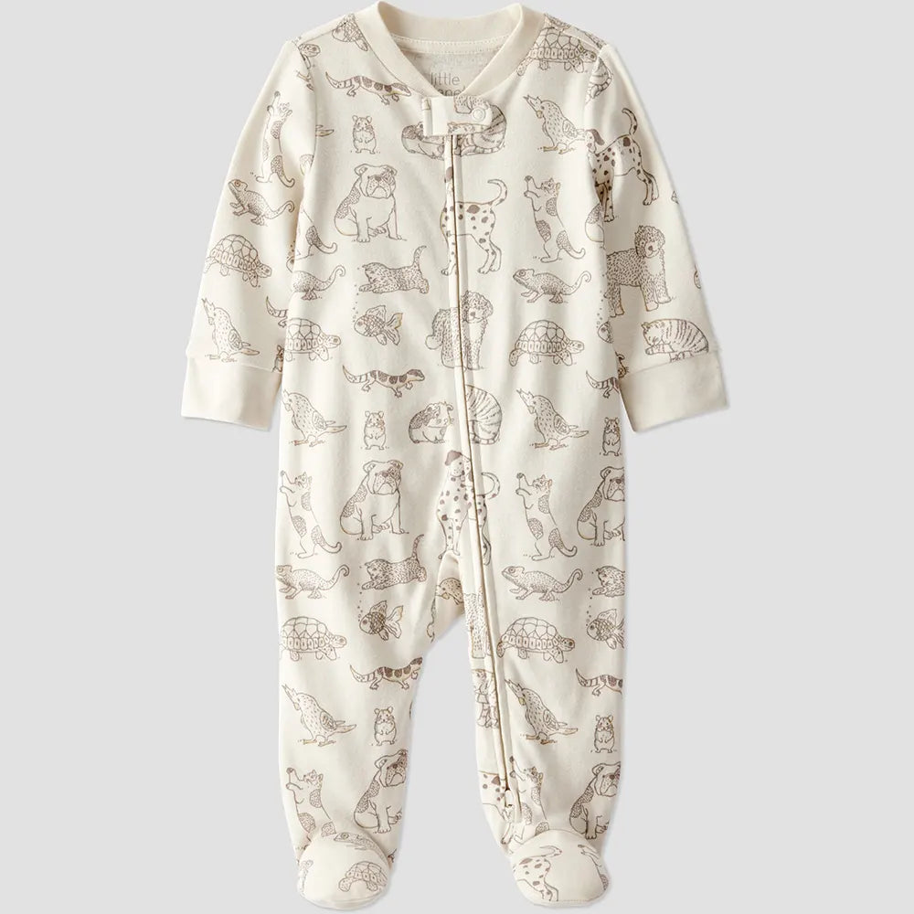 Pyjama dors-bien en coton bio - Imprimé animal