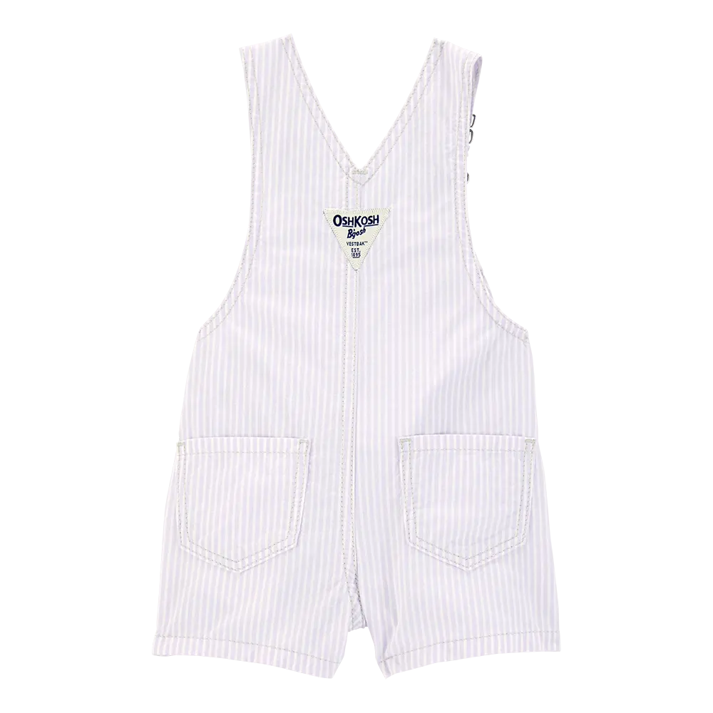 OshKosh Baby Girl Striped Shortalls - Floral