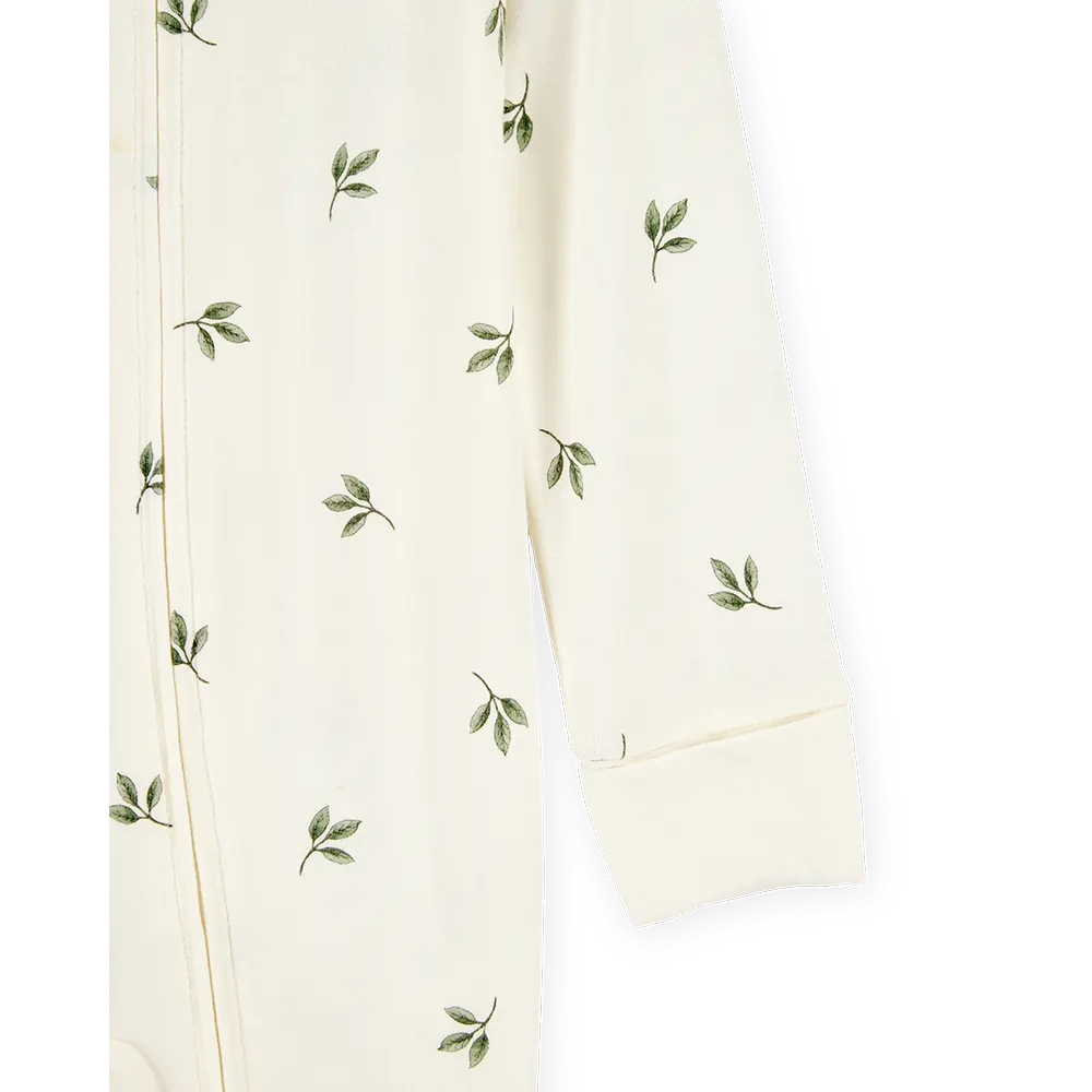 Pyjama dors-bien PurelySoft zippé feuilles bébé