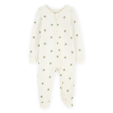 Pyjama dors-bien PurelySoft zippé feuilles bébé