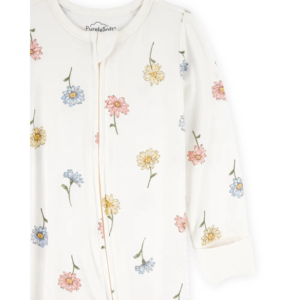 Pyjama dors-bien PurelySoft zippé floral bébé fille