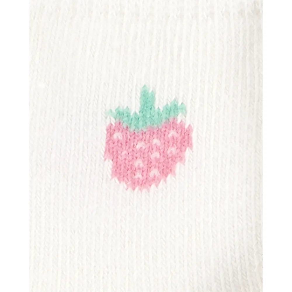 Set de 6 pares de patucos de frutas para bebé niña