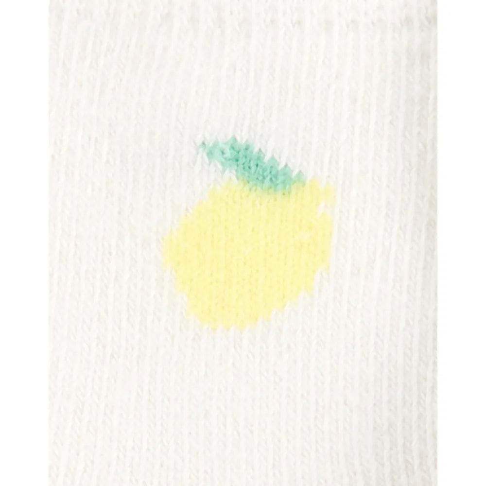 Set de 6 pares de patucos de frutas para bebé niña