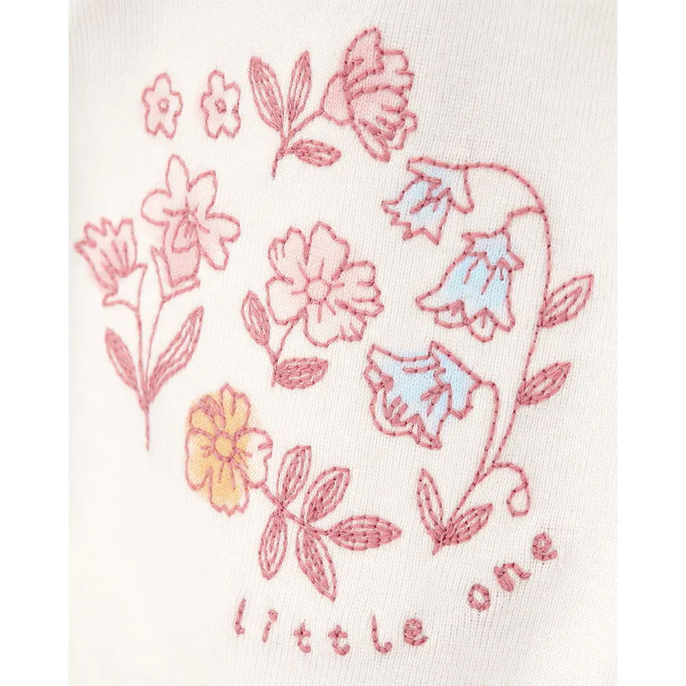 Ensemble 3 pièces cardigan fleuri bébé fille