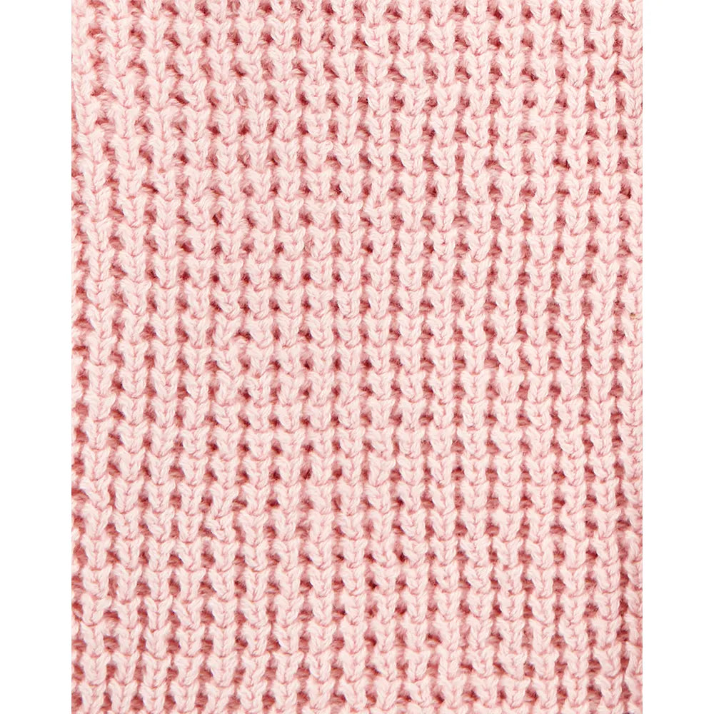 Cardigan gaufré à capuche bébé fille - Rose