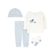 Ensemble 4 pièces avion pour bébé garçon - Coton