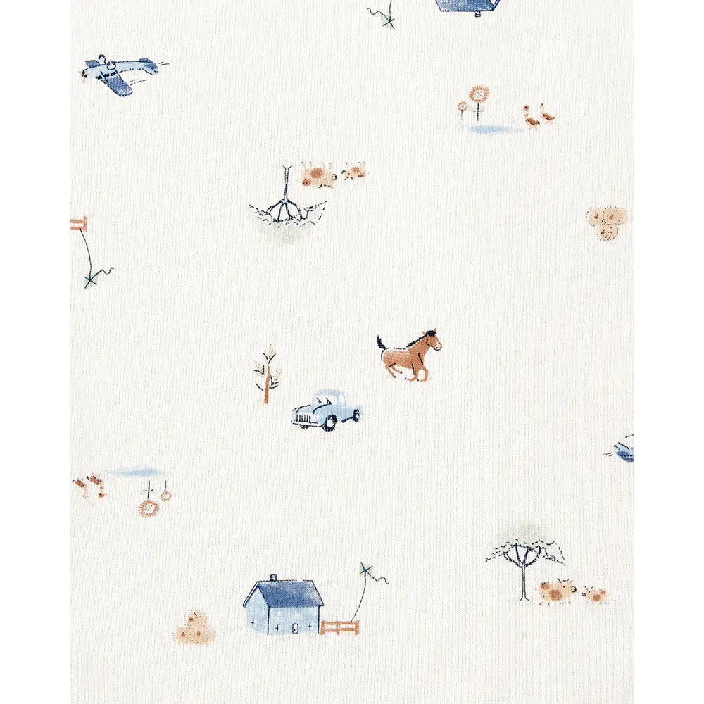 Ensemble salopette gaufrée et t-shirt bébé garçon