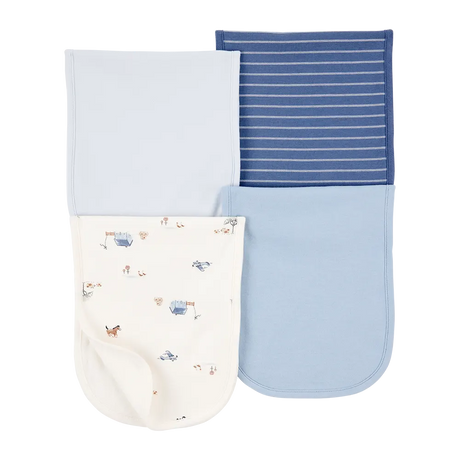 Lot de 4 langes de Rots bébé garçon - Bleu