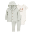 Ensemble 3 pièces cardigan lion bébé garçon