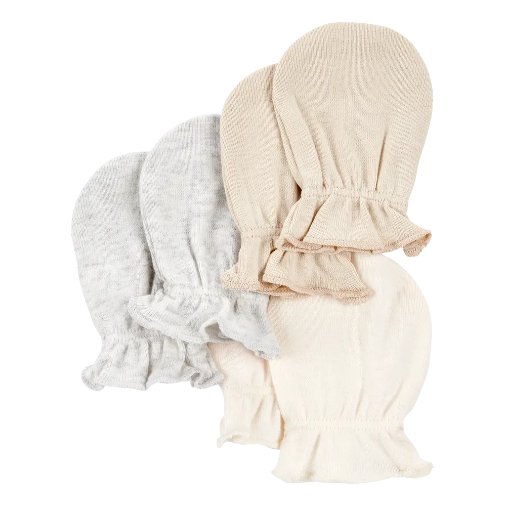 Lot de 3 moufles anti-griffures bébé - Unisexe