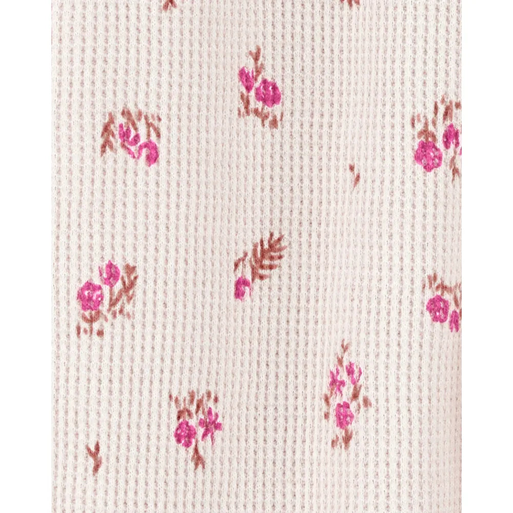 Pyjama dors-bien zippé thermique floral bébé fille