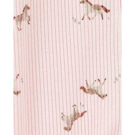 Pyjama dors-bien zippé côtelé cheval bébé fille