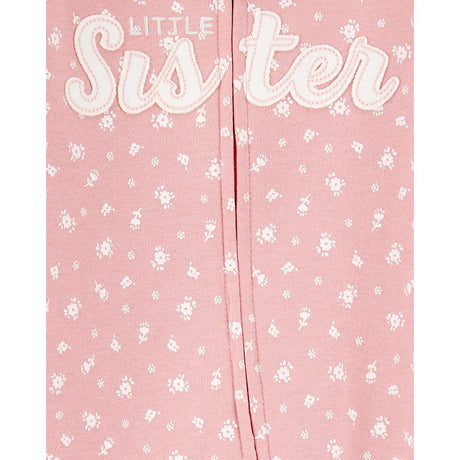 Pyjama dors-bien zippé "Petite Sœur" bébé fille