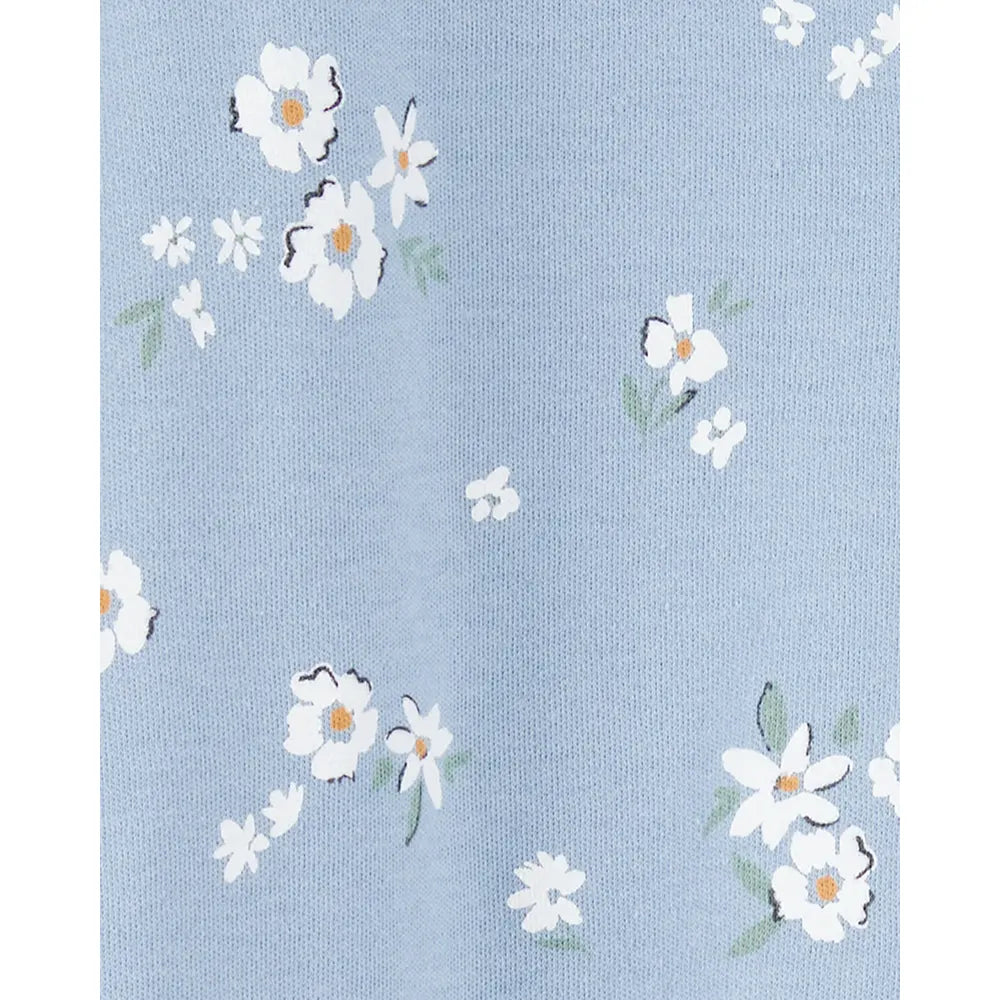 Pyjama dors-bien zippé floral bébé fille - Coton