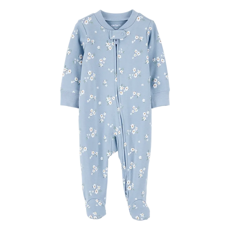 Pyjama dors-bien zippé floral bébé fille - Coton
