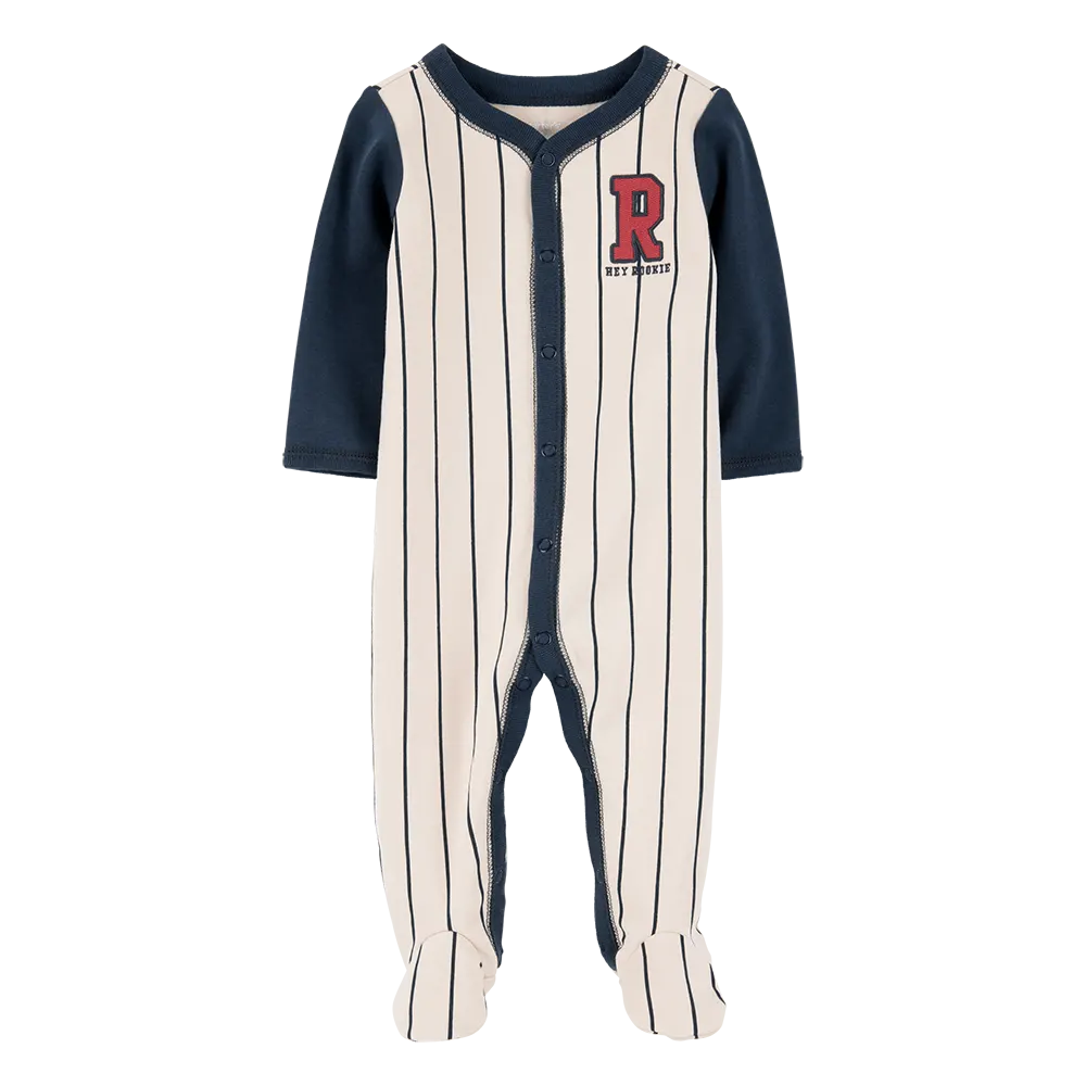 Pyjama dors-bien zippé baseball bébé garçon - Coton