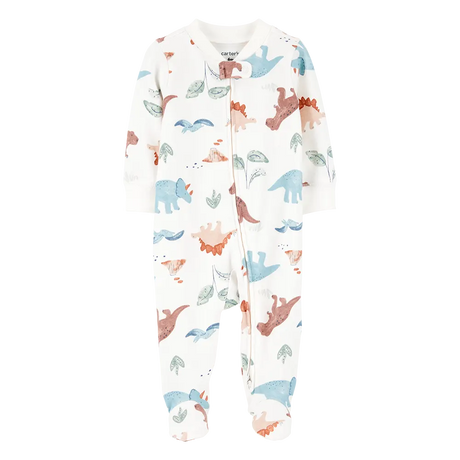 Pyjama dors-bien zippé dinosaure bébé garçon - Coton