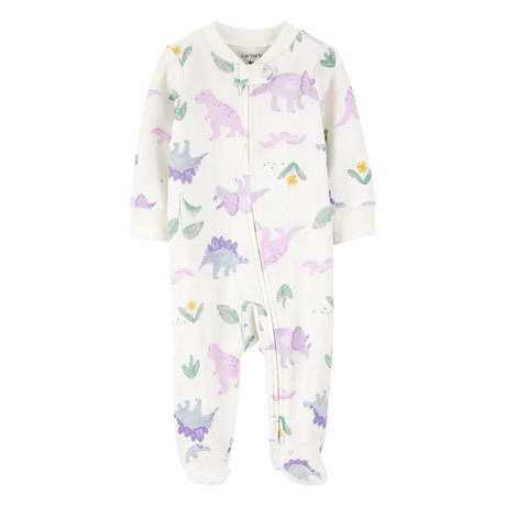 Pyjama dors-bien zippé floral bébé fille - Coton