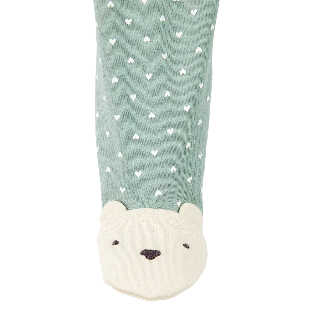 Pyjama dors-bien zippé à pois bébé fille - Coton