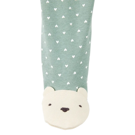 Pyjama dors-bien zippé à pois bébé fille - Coton