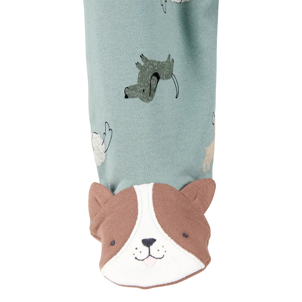 Pyjama dors-bien zippé chien bébé garçon - Coton