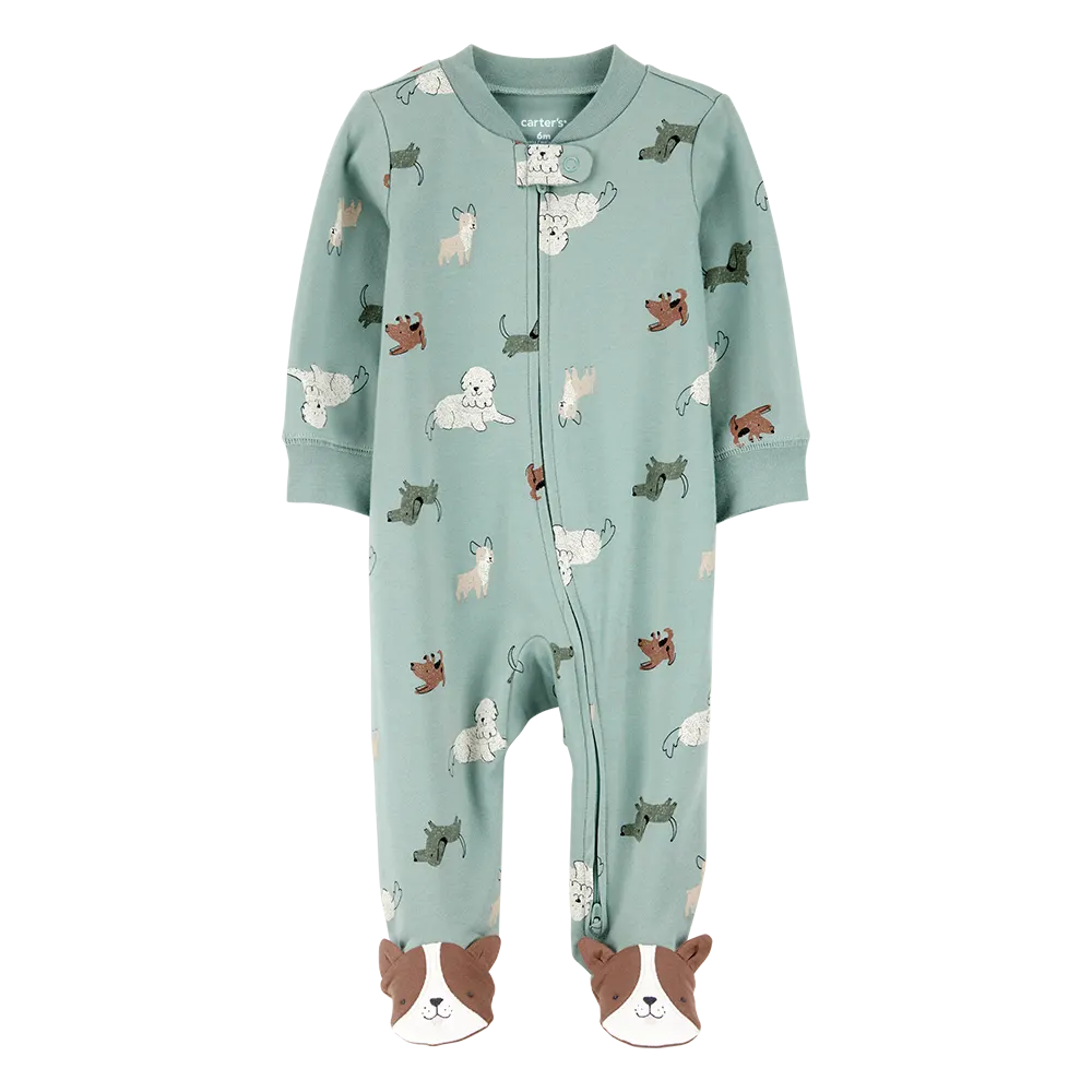 Pyjama dors-bien zippé chien bébé garçon - Coton
