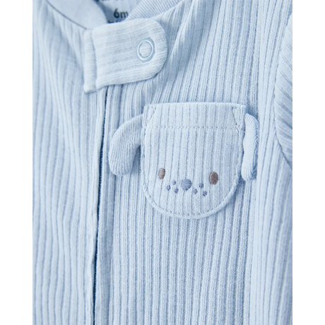 Pyjama dors-bien zippé côtelé chien bébé garçon