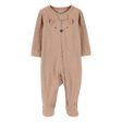 Pyjama dors-bien zippé côtelé ours bébé - Brun