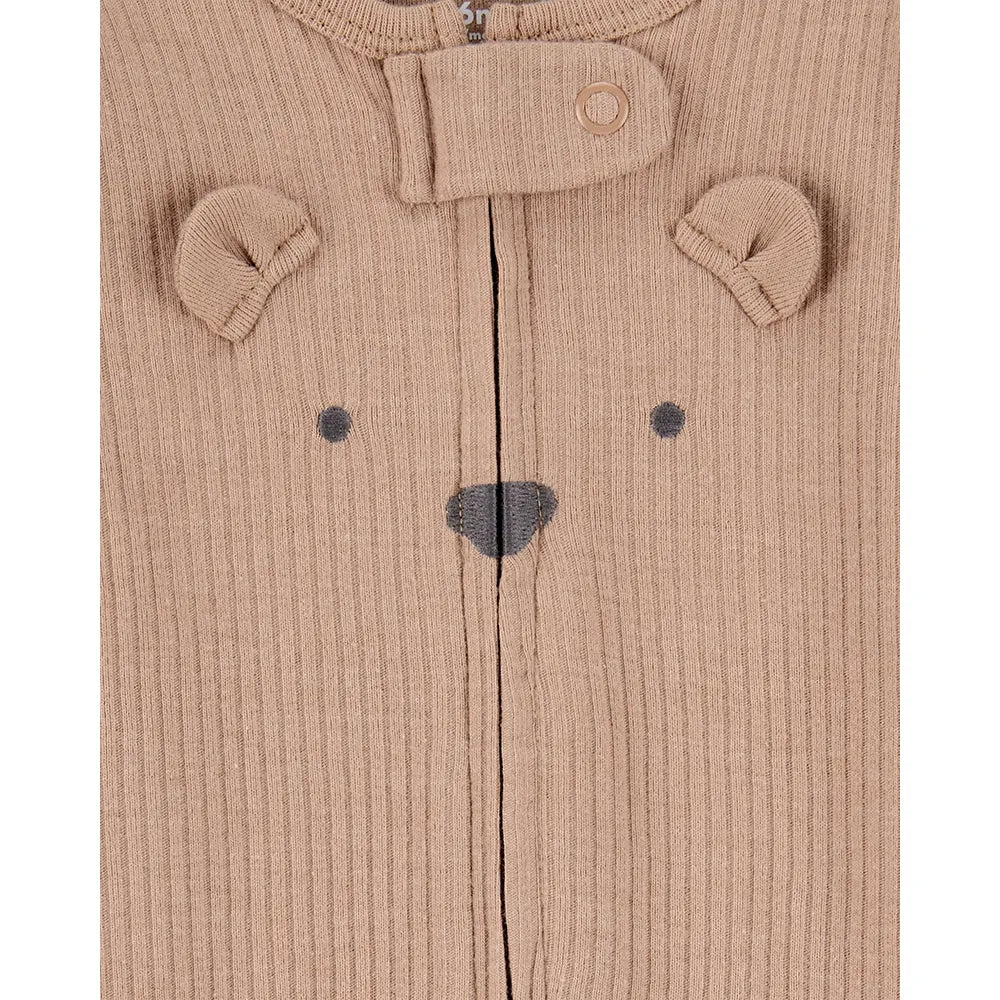 Carter's Baby Ribbed Zip-Up Sleep & Play - Brown Bear
