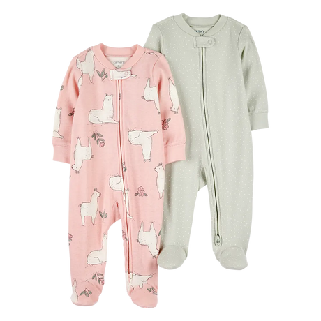 Lot de 2 pyjamas dors-bien zippés bébé fille