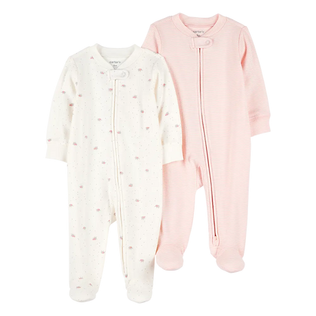 Lot de 2 pyjamas dors-bien zippés bébé fille