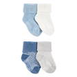 Lot de 4 paires de chaussons chenille bébé garçon