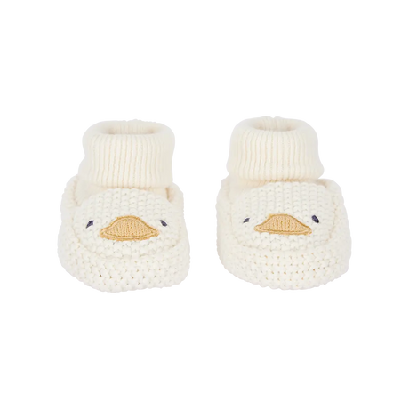 Chaussons en crochet canard bébé - Jaune