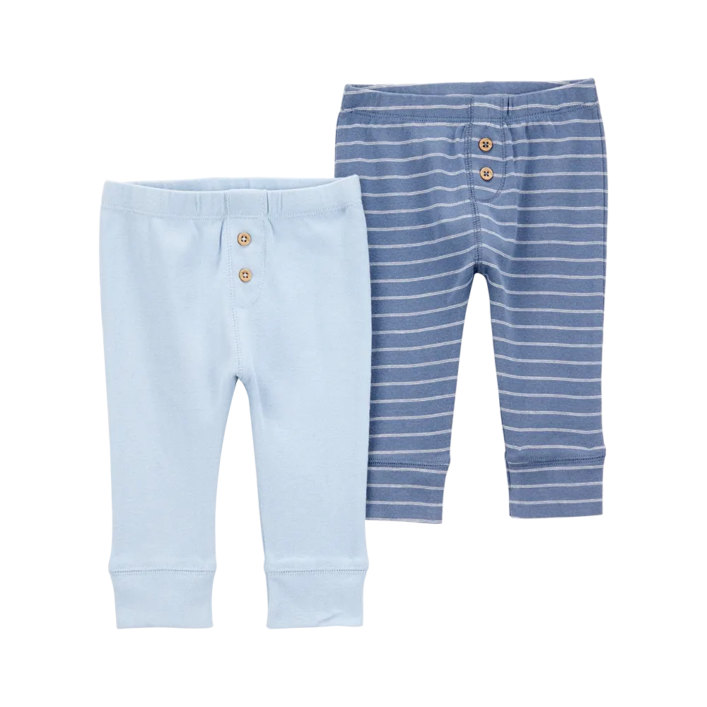 Lot de 2 pantalons bébé garçon - Bleu