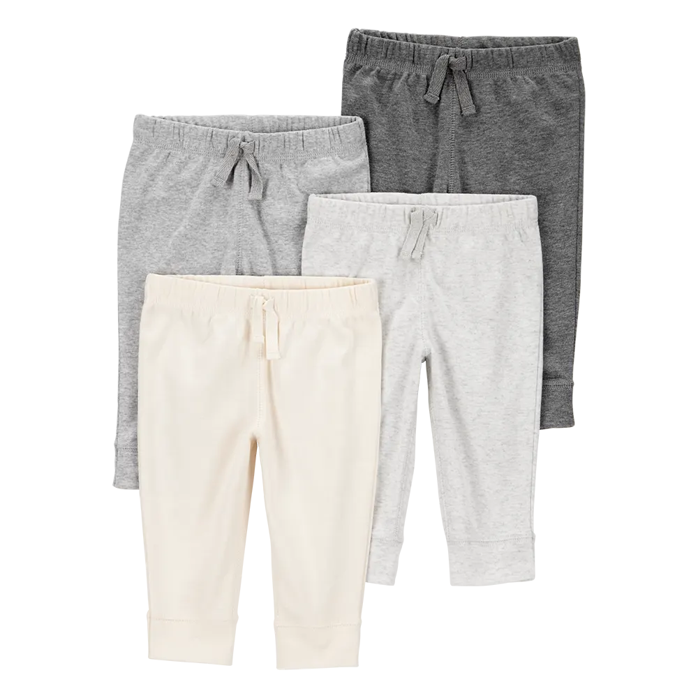 Lot de 4 pantalons pour bébé - Couleurs neutres