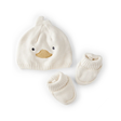 Coffret cadeau bonnet et chaussons canard - Blanc